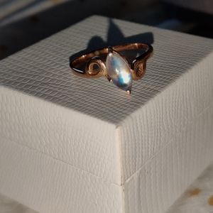 Rose Gold Moonstone Ring